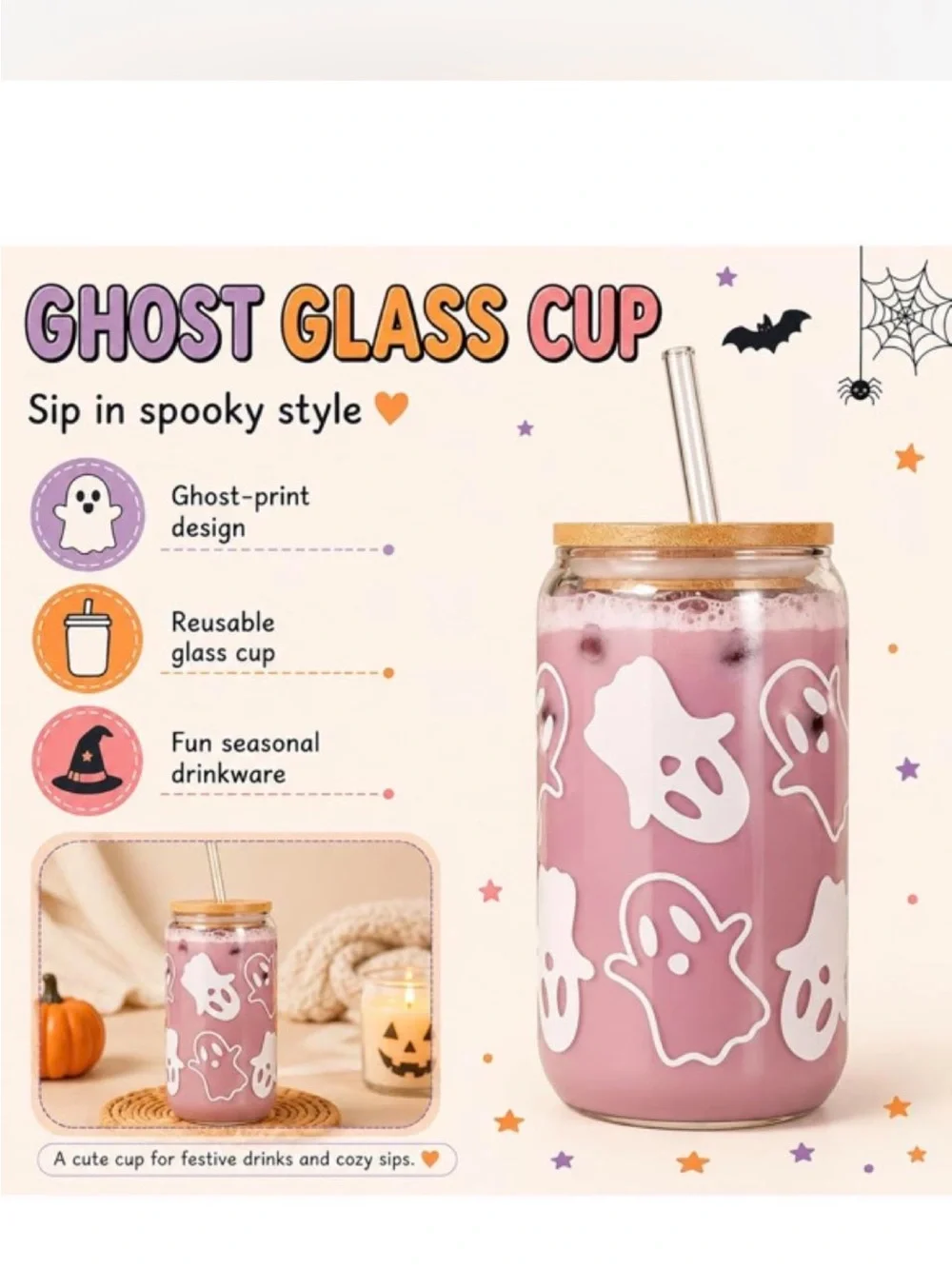Halloween Gift Box - Cute Ghost & Pumpkin Party Set - spa goodies